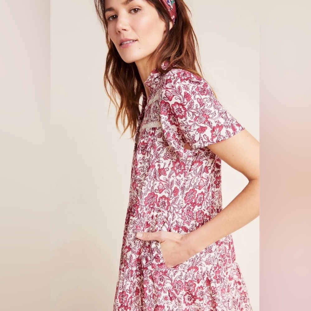 Anthropologie Tiered Georgina Dress by Maeve | Size L - Picture 2 of 15